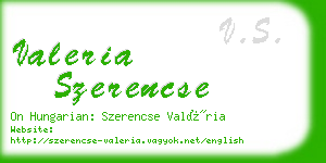 valeria szerencse business card